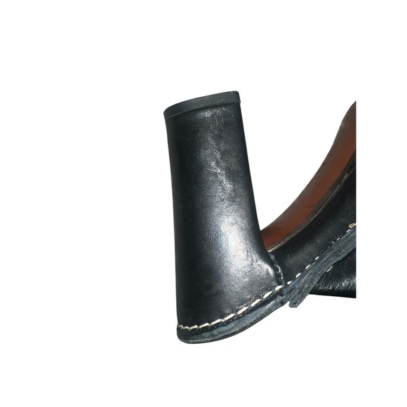 DONALD J PLINER Black Sport Nappa Mules Sz7 block heel comfort slides Minimalist - Picture 7 of 8